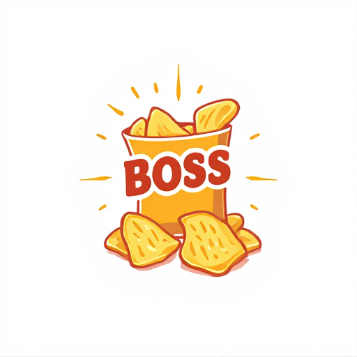 Professional logo design. Bossing potato chips 