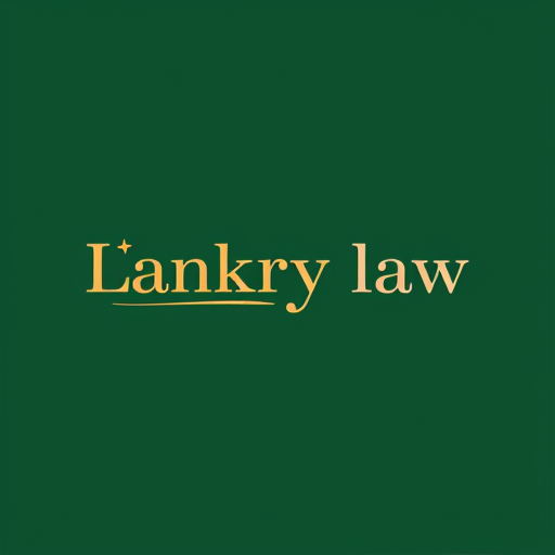Professional logo design. law firm, write "lankry law" focus on agriculture and real estate market. colors green, brown and yellow. warm colors.
