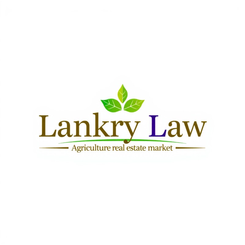 law firm, write "lankry law" focus on agriculture and real estate market. warm colors. add dynamics and movments