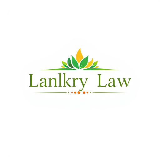 Professional logo design. law firm, write "lankry law" focus on agriculture and real estate market. colors green, brown and yellow. warm colors.
