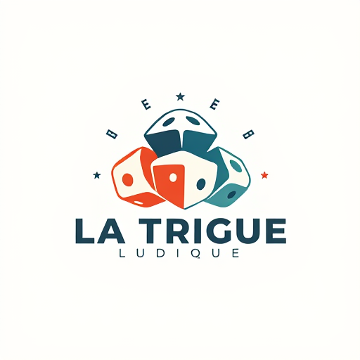 Professional logo design. Create a logo contain THREE DICES for a community called "LA TRIBU LUDIQUE" which aims to unite and bring together board game creators in order to positively change the world on its scale.