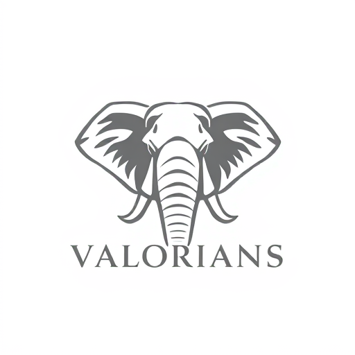 Professional logo design. Valorians is the name the logo should have tusker animal that is elephant and it should be in grey color
