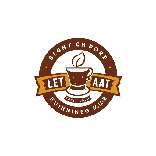 Professional logo design. coffee shop running club