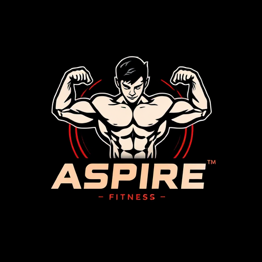 Professional logo design. Aspire fitness Gymnastic boy body builder logo