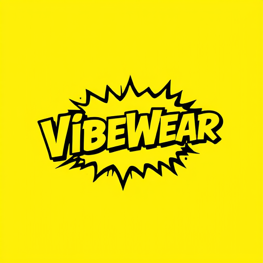 Professional logo design. name of logo is VibeWear that is a pop culture clothing brand..colour use yellow black .. give me more option in fonts..use comic boom bubbles