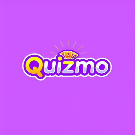 Professional logo design. Design a modern and vibrant logo for a trivia game called ‘Quizmo.’ The logo prominently features the word ‘Quizmo’ in a bold and clean Clash Grotesk typeface. The color palette includes a purple gradient as the base, complemented by gold and yellow accents to symbolize rewards and prizes. Integrate a creative combination of a question mark with elements like a dollar sign or a stack of cash. The design should convey excitement, competition, and success, with a minimalist and professional aesthetic that highlights the reward-driven nature of the game.