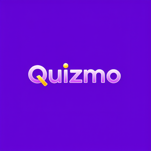 Professional logo design. Design a modern and vibrant logo for a trivia game called ‘Quizmo.’ The logo prominently features the word ‘Quizmo’ in a bold and clean Clash Grotesk typeface. The color palette includes a purple gradient as the base, complemented by gold and yellow accents to symbolize rewards and prizes. Integrate a creative combination of a question mark with elements like a dollar sign or a stack of cash. The design should convey excitement, competition, and success, with a minimalist and professional aesthetic that highlights the reward-driven nature of the game.