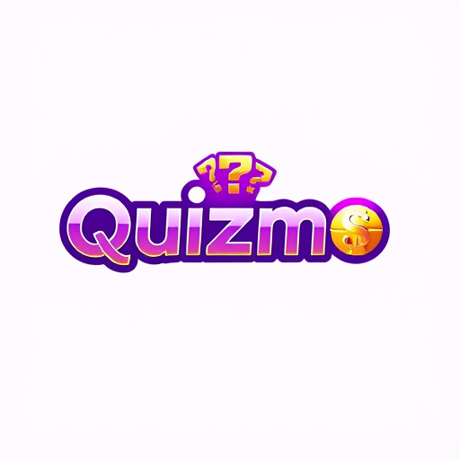 Professional logo design. Create a striking and dynamic logo for a trivia game called ‘Quizmo’ that highlights the themes of competition, excitement, and rewards. The word ‘Quizmo’ should be prominently displayed in a bold and modern Clash Grotesk typeface. Use a vibrant purple gradient as the primary color, accented with rich gold and luminous yellow tones to emphasize the prize-driven aspect of the game. Integrate a powerful symbol that combines a question mark with a dollar sign or a cash stack, seamlessly blending the concepts of knowledge and monetary rewards. The logo should exude energy, convey a sense of challenge and fun, and stand out with a clean yet impactful aesthetic.
