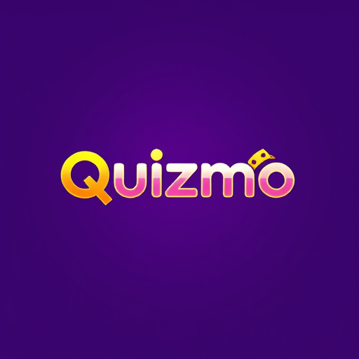 Professional logo design. Design a modern and vibrant logo for a trivia game called ‘Quizmo.’ The logo prominently features the word ‘Quizmo’ in a bold and clean Clash Grotesk typeface. The color palette includes a purple gradient as the base, complemented by gold and yellow accents to symbolize rewards and prizes. Integrate a creative combination of a question mark with elements like a dollar sign or a stack of cash. The design should convey excitement, competition, and success, with a minimalist and professional aesthetic that highlights the reward-driven nature of the game and low-poly art.
