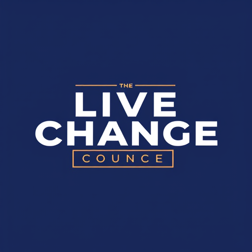 Professional logo design. Logo Prompt (Same Style as Reference)“Design a bold, modern logo for the campaign Live the Change, inspired by minimalist podcast/brand logo styles.Typography: Strong, geometric sans-serif font, all caps.Layout: Emphasize the words LIVE and CHANGE with bold weight. Highlight THE inside a rectangular block above the word LIVE. Highlight CHANGE with a rectangular underline block (like a label).Style: Flat, clean, minimal, very modern corporate aesthetic.Colors: Deep blue background with white typography (or gold and dark navy for premium feel).Format: Vector, transparent background option.Output: Logo must be bold, simple, and instantly recognizable — similar in style to podcast / brand identity logos.”