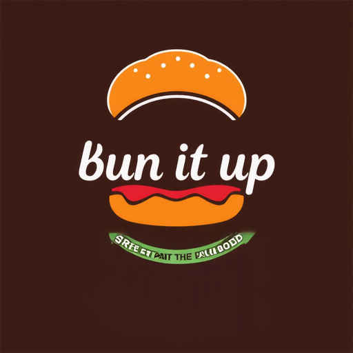 So iam going to be selling different kinds of fillings inside a pav bun Like the pictures I've sent you The concept is street food but with a modern elegant touch The color themes should be vibrant plus classy And the vibe am looking for is fun, energetic, vibrant, street food, fusion. am using indian pav but it will have flavours from around the world inside that indian bun the name is bun it up