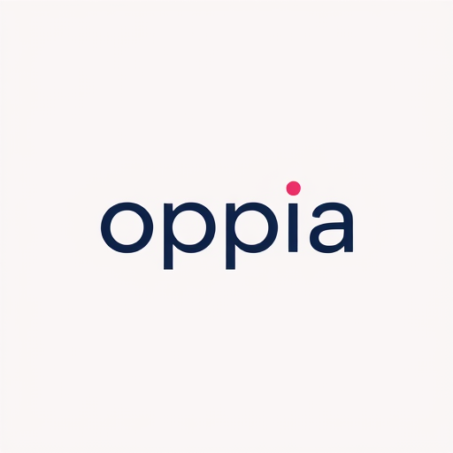 Professional logo design. company name is oppia and color is #ffe4e0