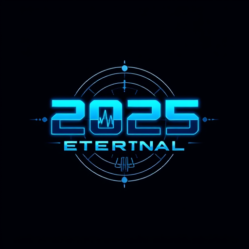Professional logo design. A bold, futuristic logo featuring the text '2025 Eternal Instru' with a strong, modern font like Bebas Neue or Oswald. The design should incorporate instrumentation-related elements such as an oscilloscope waveform, a pressure gauge, circuit lines, or a PID controller graph. Since this is the last batch of the branch, include a subtle ‘legacy’ or ‘final edition’ theme—such as a fading effect, a torch/flame symbol, or an infinity loop to represent eternity. The color scheme should be dark and metallic, with neon blue, electric orange, or silver highlights to give a tech-inspired and powerful look. The logo should be sleek, minimal, and perfect for T-shirt printing