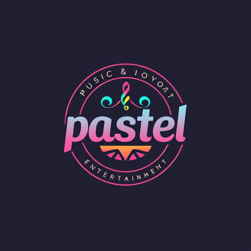 Professional logo design. music label logo for pastel entertainment (simple colors)