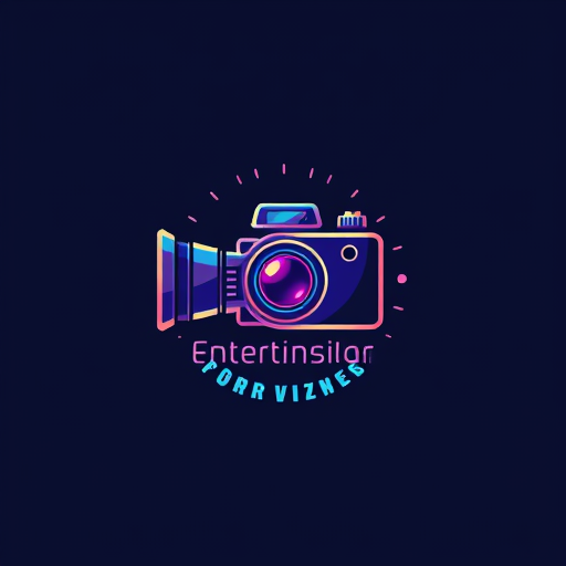 Professional logo design. pastel entertainment with camera 
