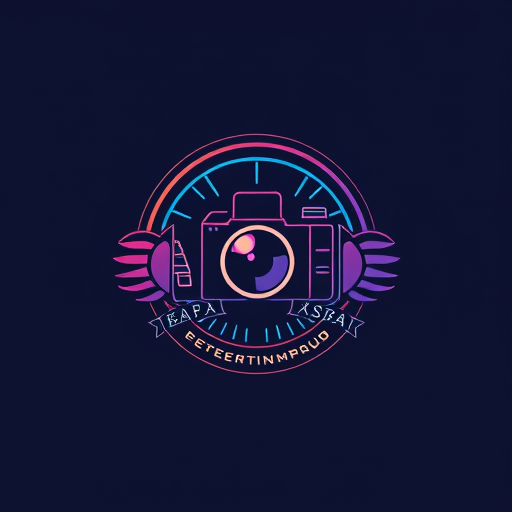 Professional logo design. pastel entertainment with camera 