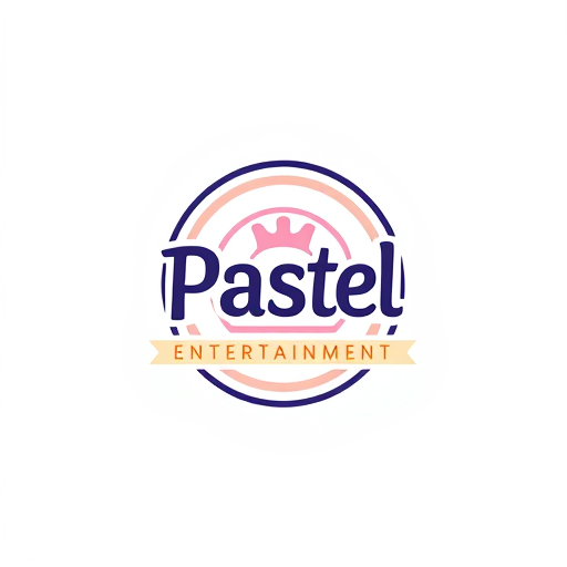 Professional logo design. music studio logo for pastel entertainment (simple colors)