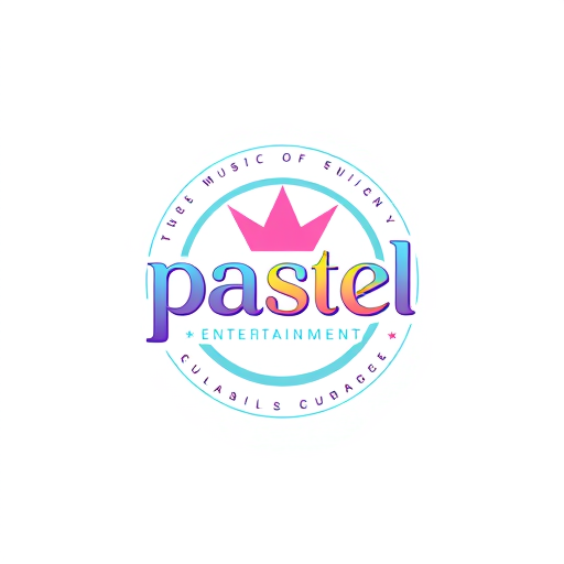 Professional logo design. music studio logo for pastel entertainment (simple colors)