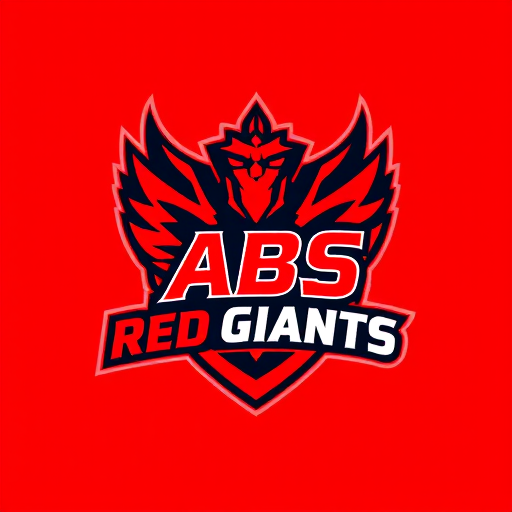 Professional logo design. make a cricket logo name ABS Red Giants