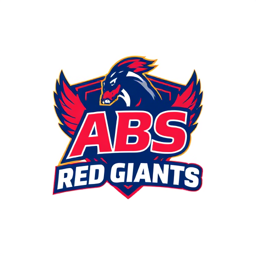 Professional logo design. make a cricket logo name ABS Red Giants