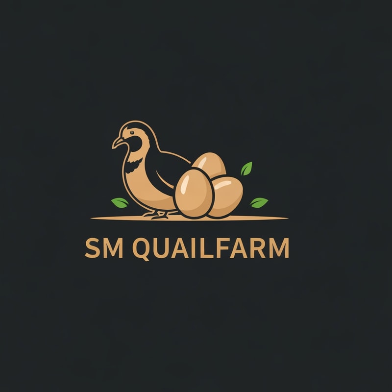 "SM quailfarm" i want logo for this tittle no quail i want only eggs