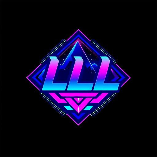 Professional logo design. concept art, ll, vaporwave