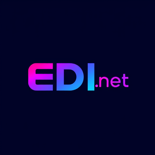 Professional logo design. Make a logo of the letter EDIT HUB.net in gradient color