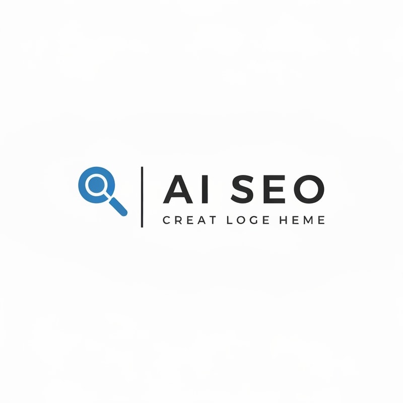 hey create a logo of (AI SEO) use search icon and i want left side icon and right side name