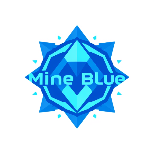 Professional logo design. hey create a logo for (Mine Blue) crypto company Mine Blue is your gateway to a fully integrated digital universe, where virtual gaming, NFT collections, and immersive shopping experiences come together in one ecosystem. Powered by the MB token on Binance Smart Chain, Mine Blue opens the door to a metaverse where users can enjoy, interact, and own digital assets in transformative ways