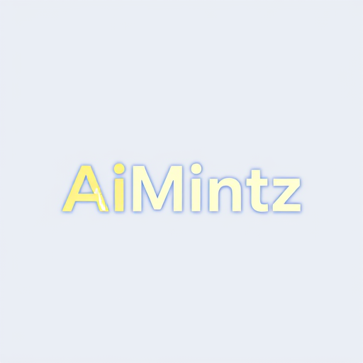 Professional logo design. hey create a logo image of (AiMintz) with the technology icons