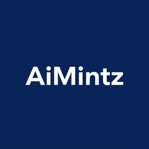 Professional logo design. hey create a logo image of (AiMintz) with the technology icons
