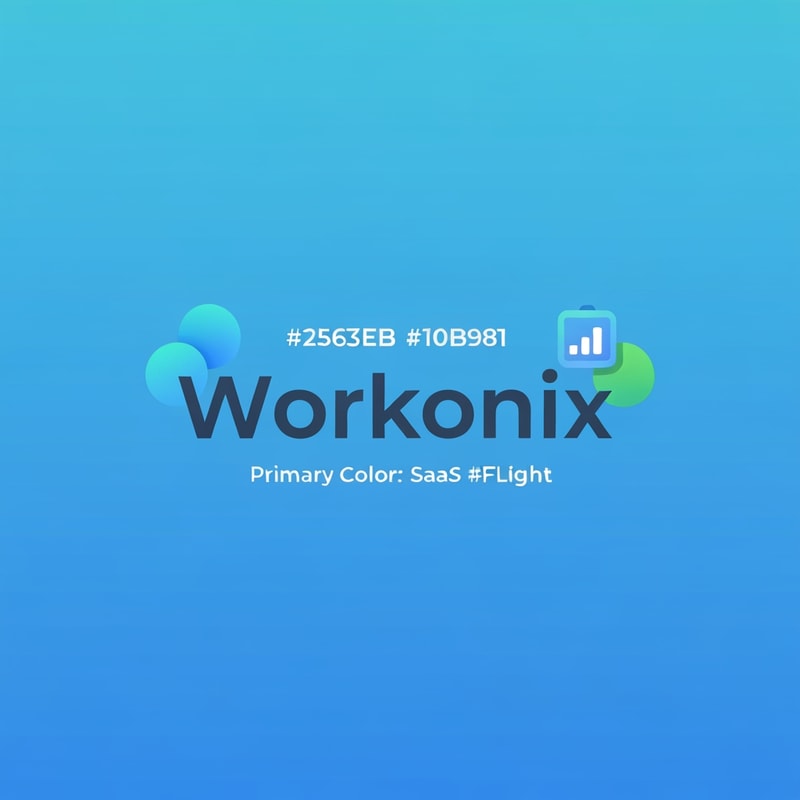 hey create a logo image of this content Logo name - Workonix 
Primary Color: #2563EB (Cool Blue) 
Accent Color: #10B981 (Fresh Green) 
Background: #F8FAFC (Soft Light) 
Font Suggestion: Inter or Poppins 
Overall Feel: Clean, modern, and SaaS-focused with gradients and rounded components.
add icon of crm