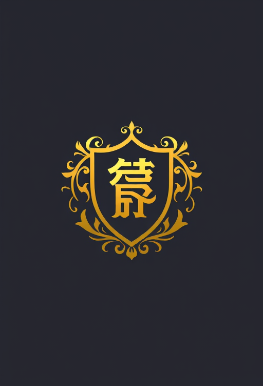 Professional logo design. Heraldry style letter Š