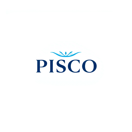 Professional logo design. The logo should capture the premium essence of the brand name “PISCO”, which represents purity, freshness, and trust in mineral water. The design must feel modern, minimalistic, and sophisticated, avoiding unnecessary complexity. The concept should immediately give the impression of a high-end, luxury water brand, while maintaining simplicity that makes it easy to recognize on bottles, packaging, and promotional material.