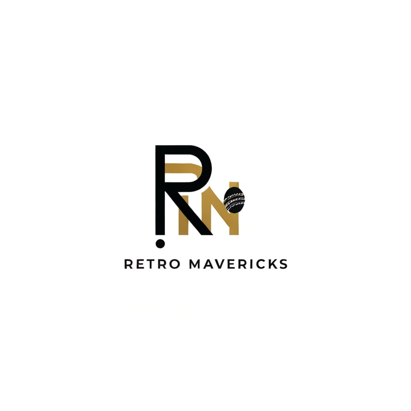 Create a minimal premium monogram logo for “RETRO MAVERICKS”.
Use stylized letters “RM” merged into a single geometric mark.
Add a small cricket symbol like a ball or stumps subtly.
Color palette: black, gold, and white.
Modern, luxury, clean vector design. No background.