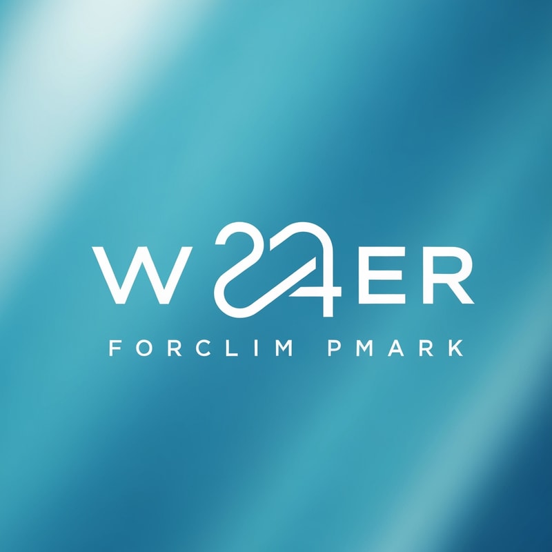 Create a sleek minimal logo for WATER 24 where “24” is designed inside a stylized infinity loop, showing continuous purity.
WATER wordmark is futuristic, geometric, and premium.
Keep logo lightweight, minimal, and perfectly proportioned.
Colors: pure blue, soft cyan, crisp white.
No shadows, no 3D — clean vector.
Background: glassy aqua texture or gradient.