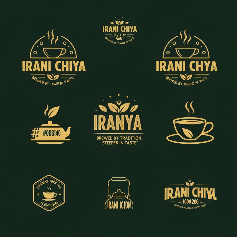 “Create a modern, eye-catching logo for a café brand called Irani Chiya. The logo should strongly represent authentic tea culture with bold tea vibes. Include the slogan: ‘BREWED BY TRADITION, STEEPED IN TASTE’.
Use a clean, minimal yet premium design style. Incorporate elements like a steaming tea cup, tea leaves, or a traditional Irani tea kettle, but keep the design modern, iconic, and brandable.
Primary brand colors must be: Green #0D8140 and Yellow #FFF200 — use them prominently for contrast, vibrance, and recognition.
Typography should be bold, slightly vintage, and highly readable to match Irani chai heritage. The overall logo should feel warm, inviting, and memorable.
Generate variations including emblem style, icon-focused, badge-style, and wordmark versions with the slogan.” make best as you can possible