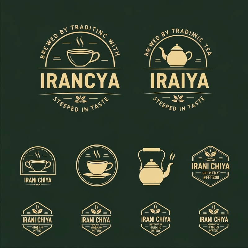 “Create a modern, eye-catching logo for a café brand called Irani Chiya. The logo should strongly represent authentic tea culture with bold tea vibes. Include the slogan: ‘BREWED BY TRADITION, STEEPED IN TASTE’.
Use a clean, minimal yet premium design style. Incorporate elements like a steaming tea cup, tea leaves, or a traditional Irani tea kettle, but keep the design modern, iconic, and brandable.
Primary brand colors must be: Green #0D8140 and Yellow #FFF200 — use them prominently for contrast, vibrance, and recognition.
Typography should be bold, slightly vintage, and highly readable to match Irani chai heritage. The overall logo should feel warm, inviting, and memorable.
Generate variations including emblem style, icon-focused, badge-style, and wordmark versions with the slogan.”