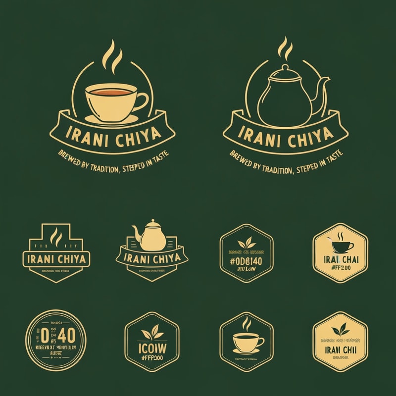 “Create a modern, eye-catching logo for a café brand called Irani Chiya. The logo should strongly represent authentic tea culture with bold tea vibes. Include the slogan: ‘BREWED BY TRADITION, STEEPED IN TASTE’.
Use a clean, minimal yet premium design style. Incorporate elements like a steaming tea cup, tea leaves, or a traditional Irani tea kettle, but keep the design modern, iconic, and brandable.
Primary brand colors must be: Green #0D8140 and Yellow #FFF200 — use them prominently for contrast, vibrance, and recognition.
Typography should be bold, slightly vintage, and highly readable to match Irani chai heritage. The overall logo should feel warm, inviting, and memorable.
Generate variations including emblem style, icon-focused, badge-style, and wordmark versions with the slogan.”