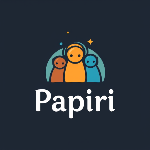 Professional logo design. logo for the paper figures brand named: "Papirić"