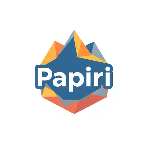 Professional logo design. logo for the Polygon paper figures brand named: "Papirić"