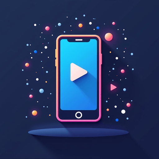 Professional logo design. Show and movies tracking android application with color as powder blue