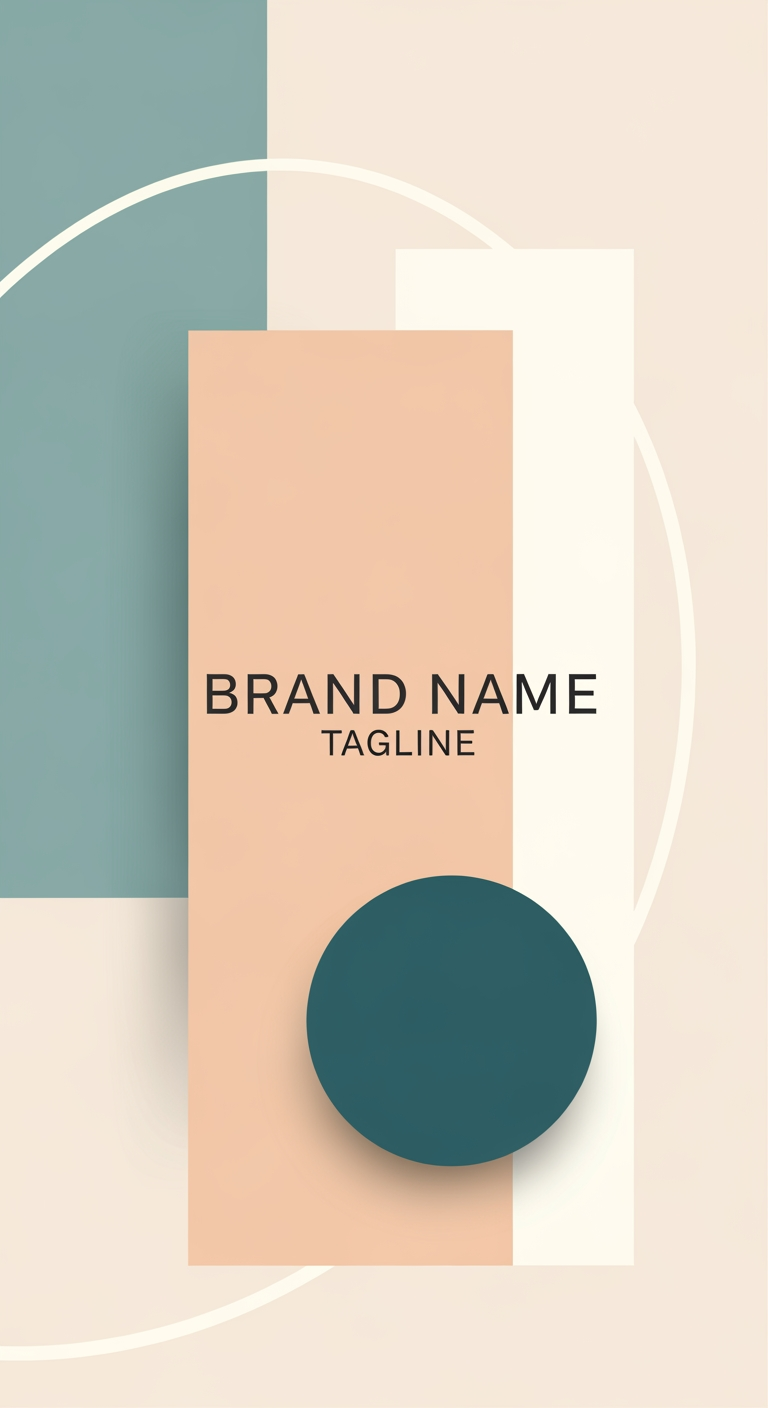 A minimalist, abstract graphic using the brand's aesthetic, soft shadows and geometric shapes, elegant typography placement, calm and sophisticated mood, high resolution, professional design asset.