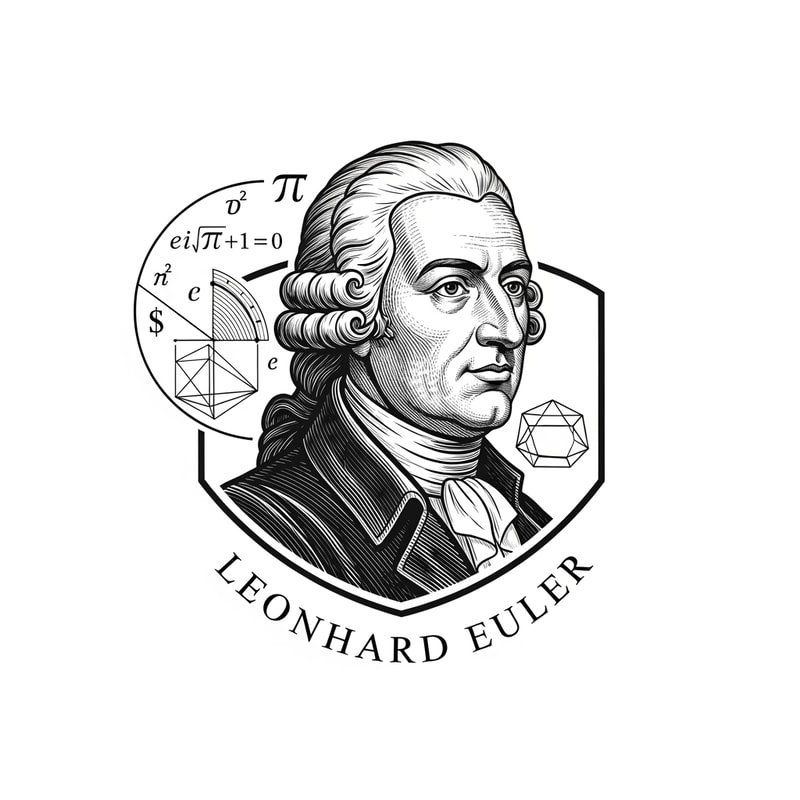 a pictorial logo of Leonhard Euler