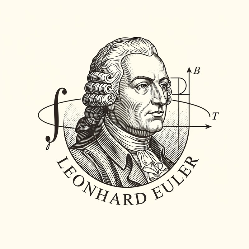 a pictorial logo of Leonhard Euler