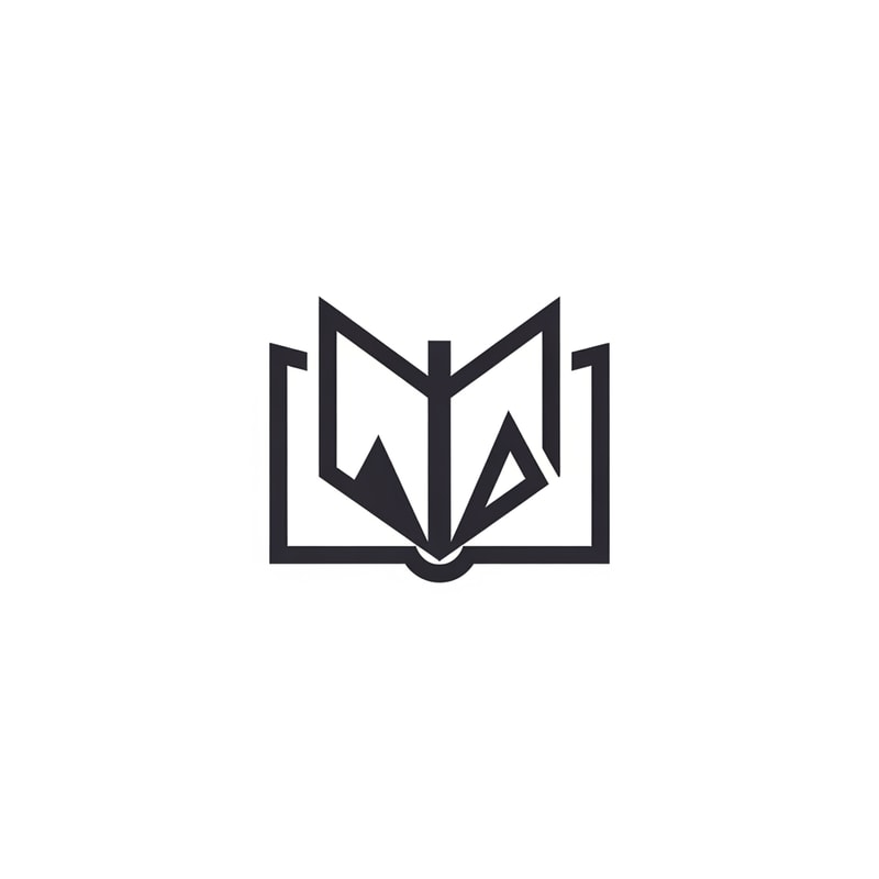 A modern and minimal book logo