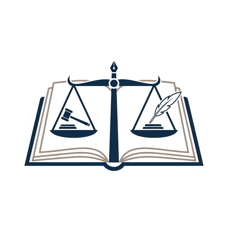 لوگو مینیمال و جذاب باشه ترکیبی از کتاب و ترازوی حقوق