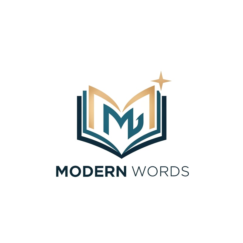 A modern book logo