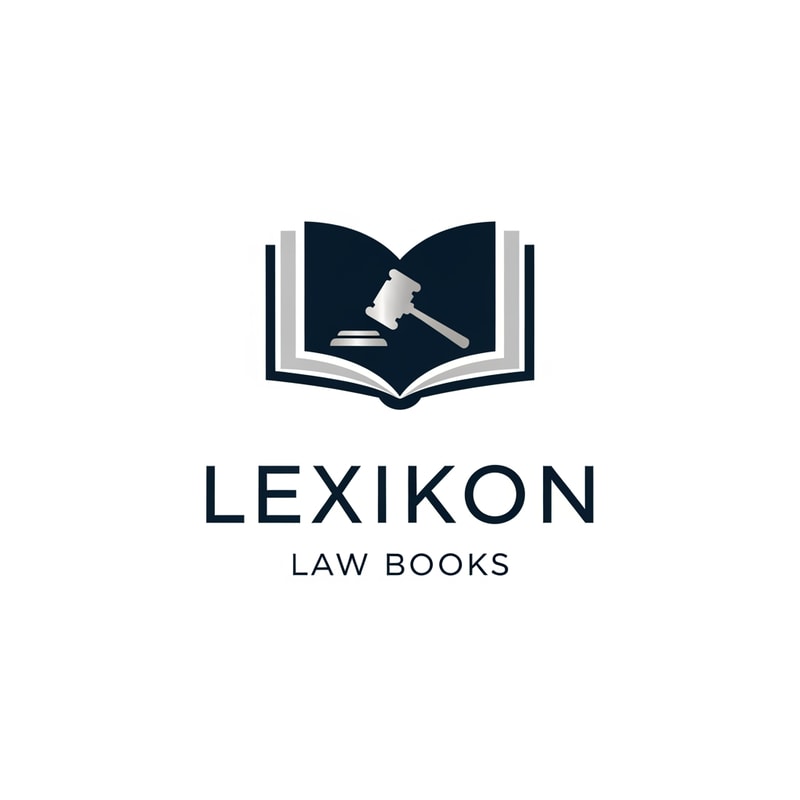 A modern law book logo