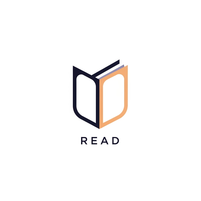 A modern and minimal book logo